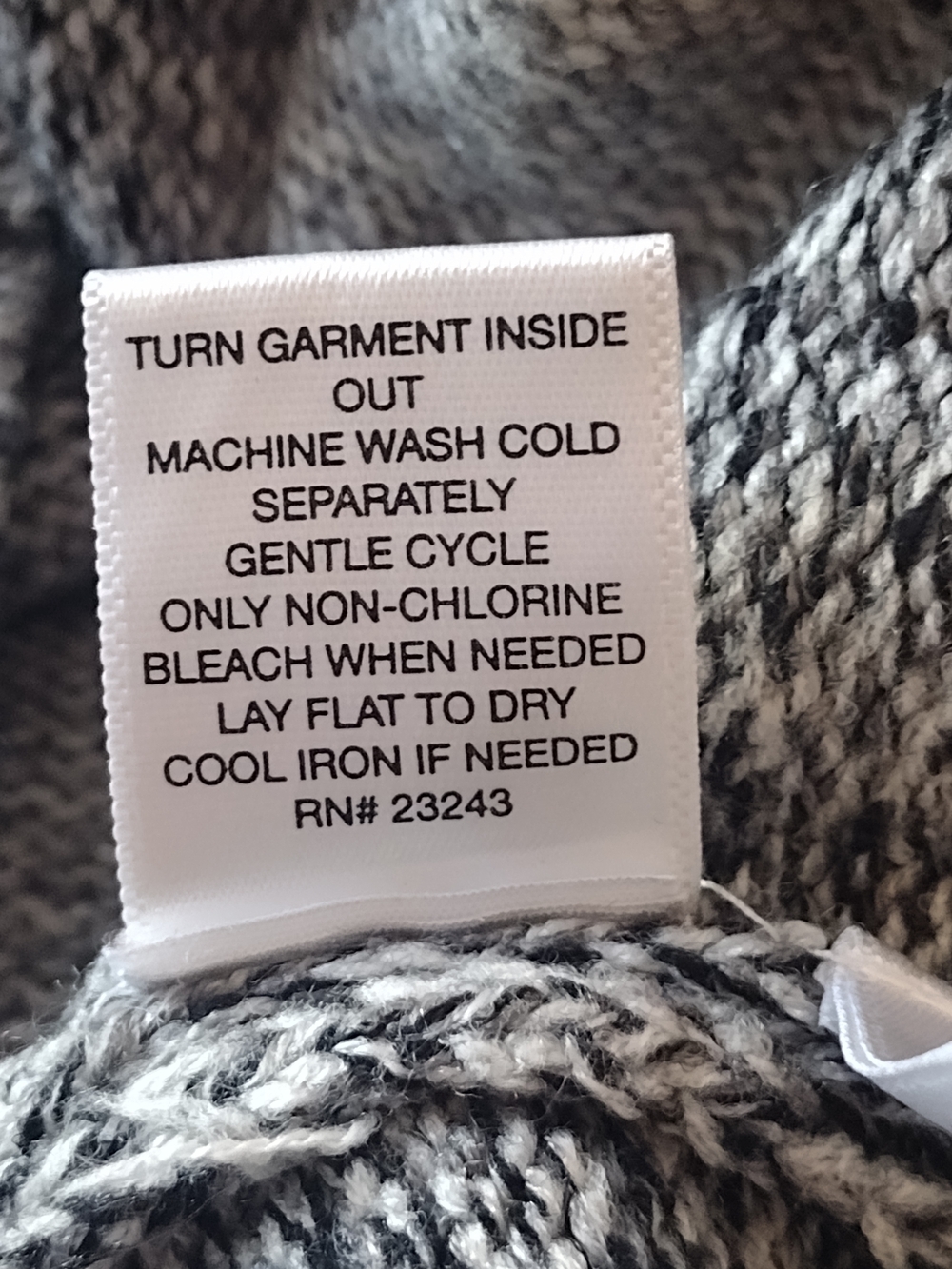 New York & Company Women's  Lace-Up Color Block Sweater Medium Gray Cream - Picture 5 of 5